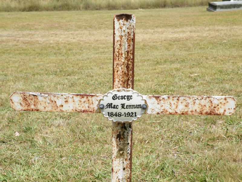 Photo of headstones/George MacLennan 1848-1921 hdstn Elsmore NSW
